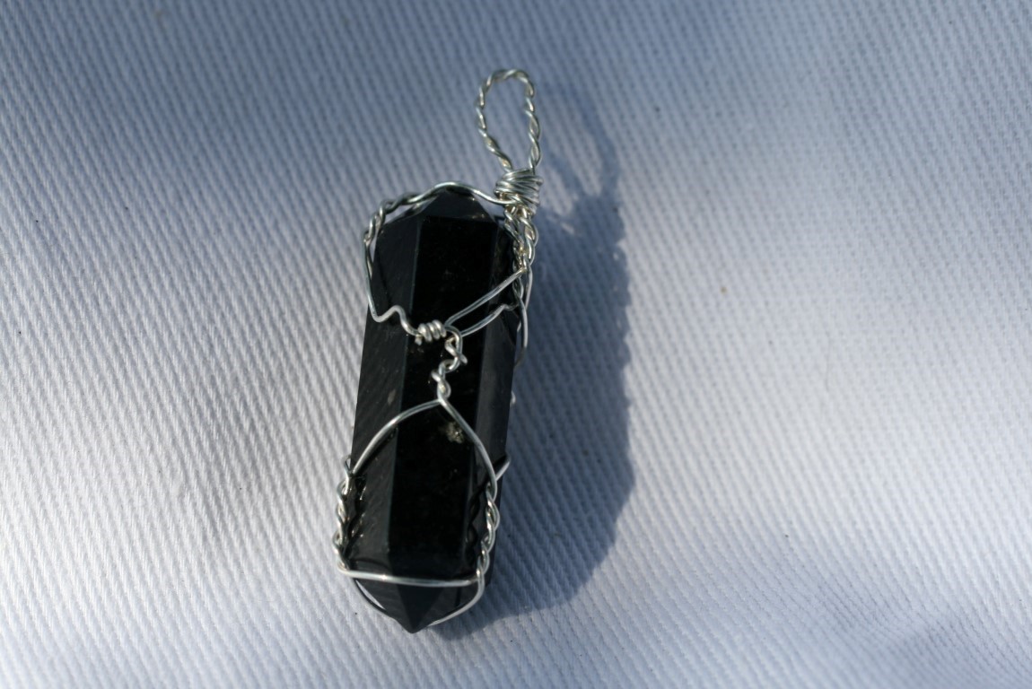 Nuummite Pendant Wrap in Sterling Silver personal magic, the deep journey to the cor of self, achieving self-mastery 5250